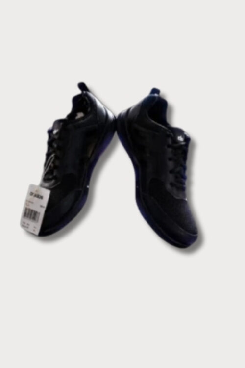 Adidas Black Lace-Up Sports Shoes
