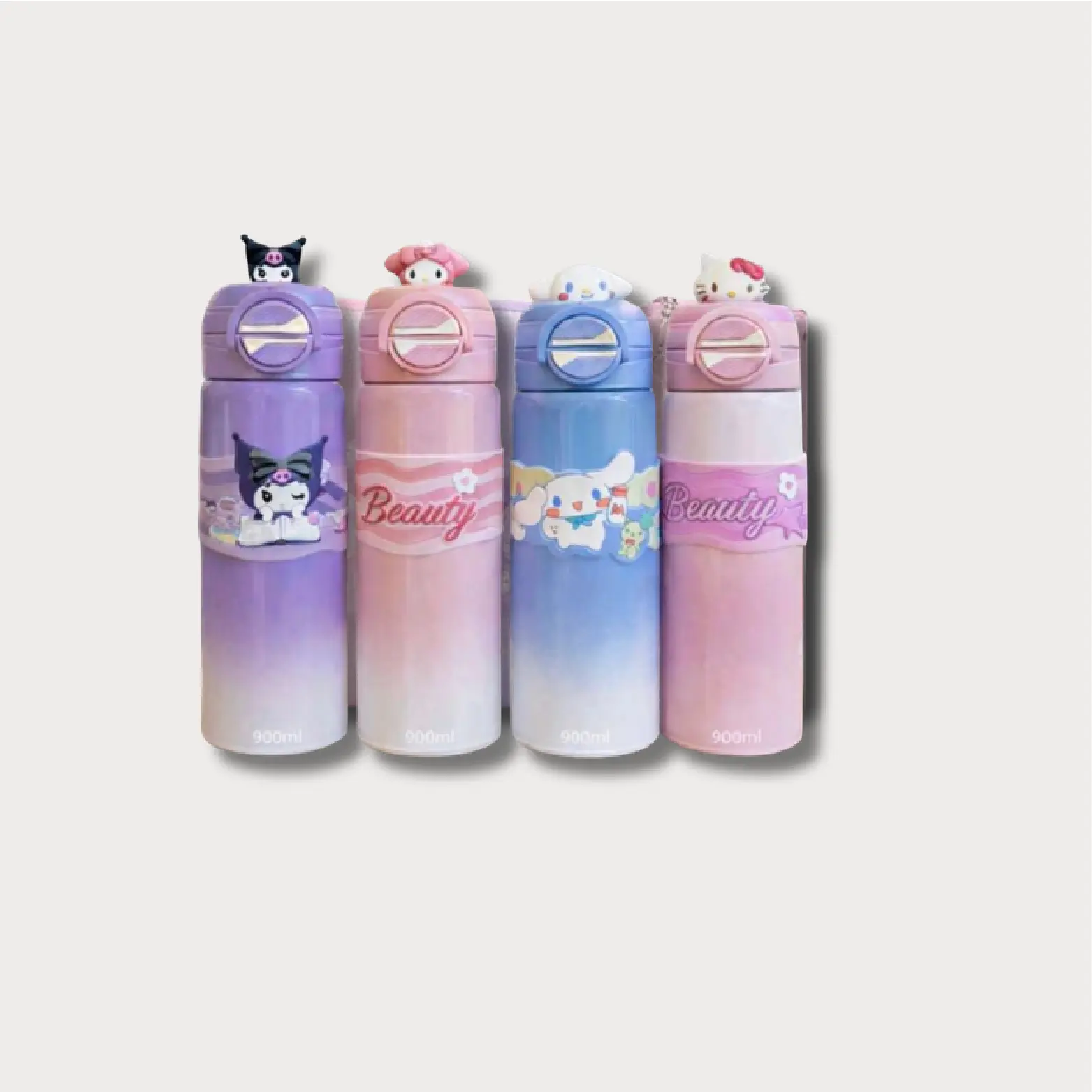 Cute Cartoon Kids Water Bottle – 900ml Leakproof School Water Bottle