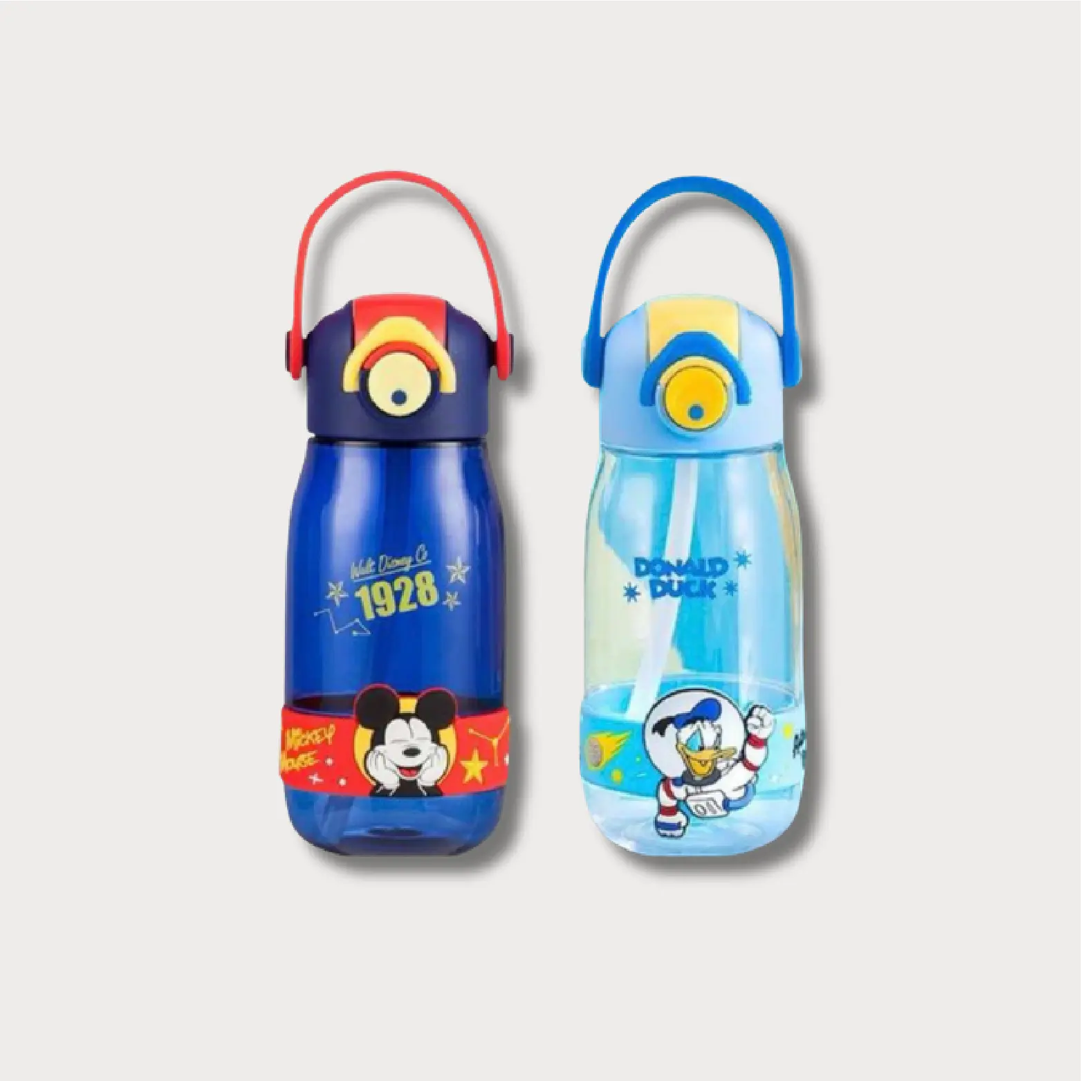 Kids Cartoon Water Bottle with Straw & Handle – Leak-Proof School Drinking Bottle