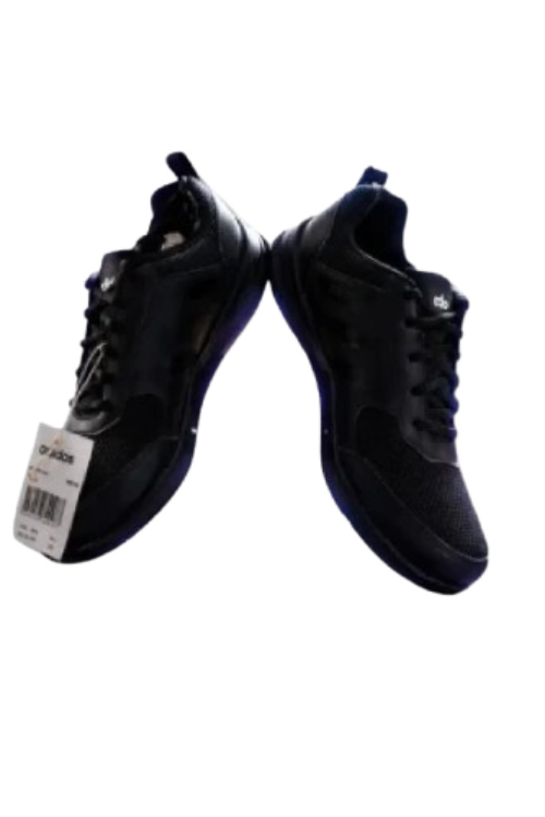 Adidas Black Lace-Up Sports Shoes