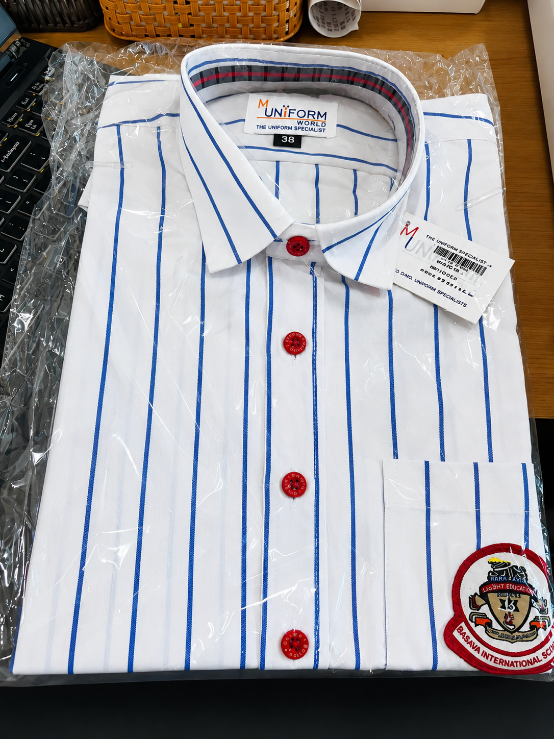 Basava School Stripe Shirt Half Sleeves