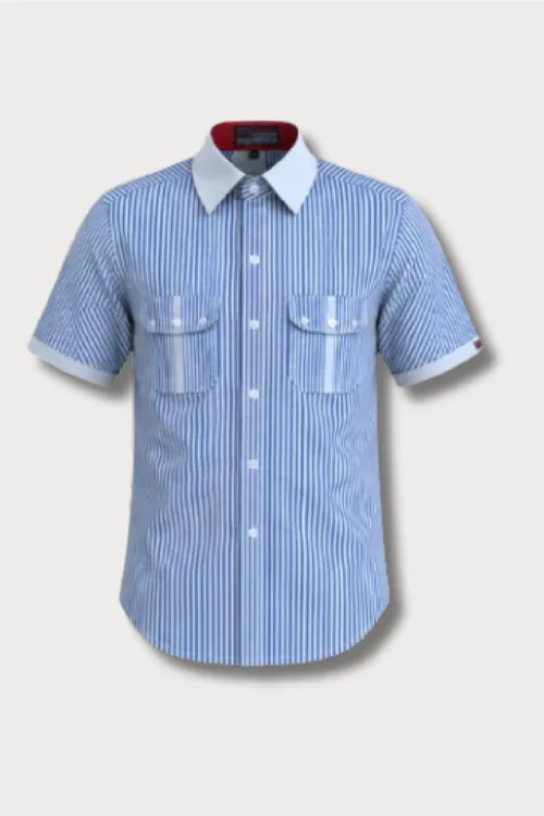 GD Goenka SHIRT H/S STRIPE (M) – VI-XII